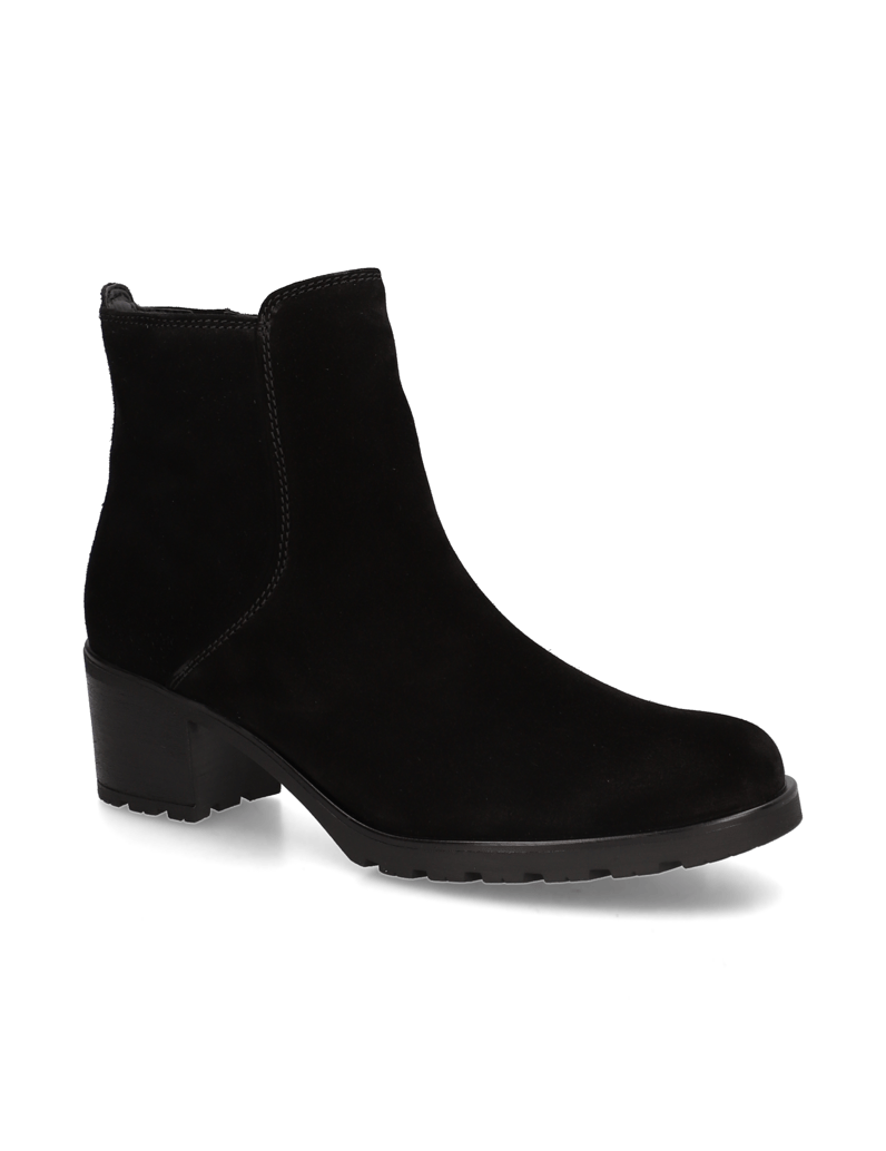 Gabor-Veloursleder-Stiefelette-schwarz