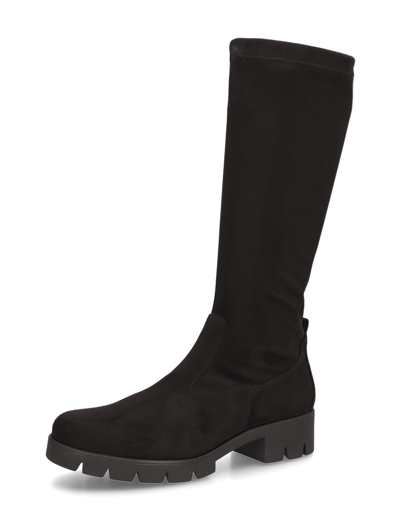 Gabor-Veloursleder-Stiefel-schwarz