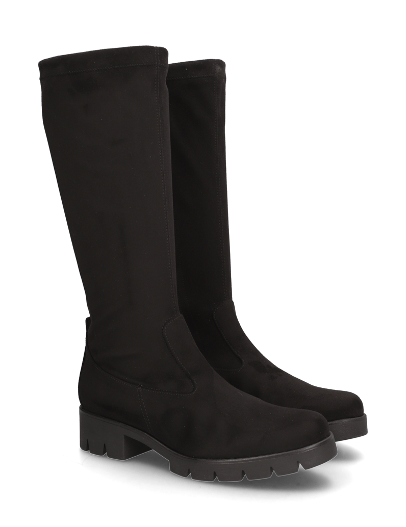 Gabor-Veloursleder-Stiefel-schwarz