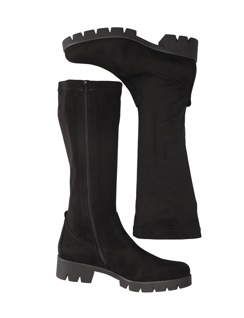 Gabor-Veloursleder-Stiefel-schwarz