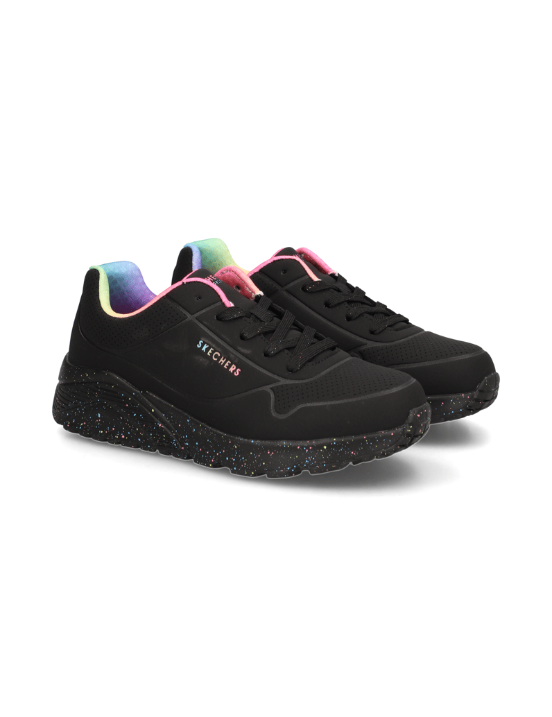 Skechers-Uno-Lite-Rainbow-Speckle-schwarz