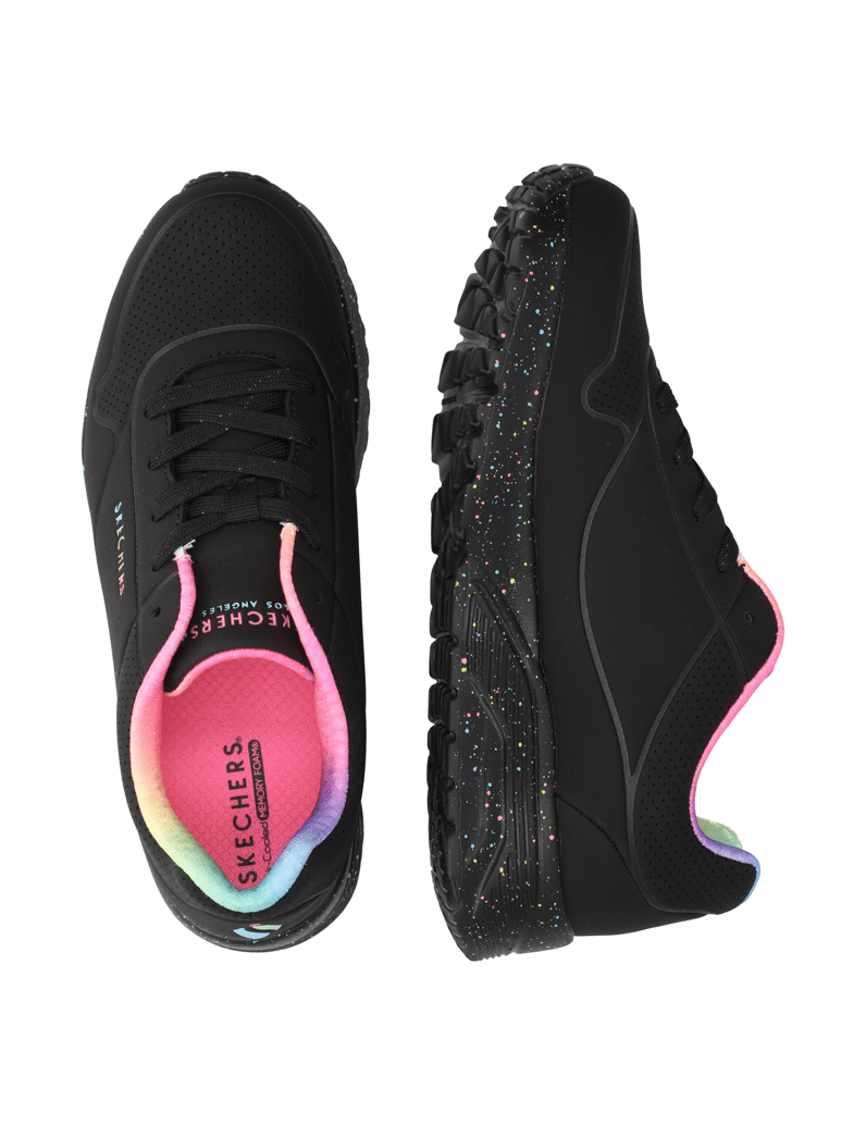 Skechers-Uno-Lite-Rainbow-Speckle-schwarz
