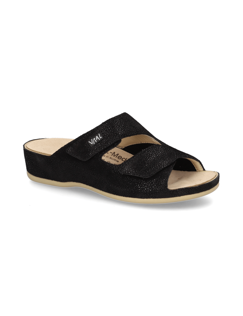 Vital-Glattleder-Hausschuh-schwarz