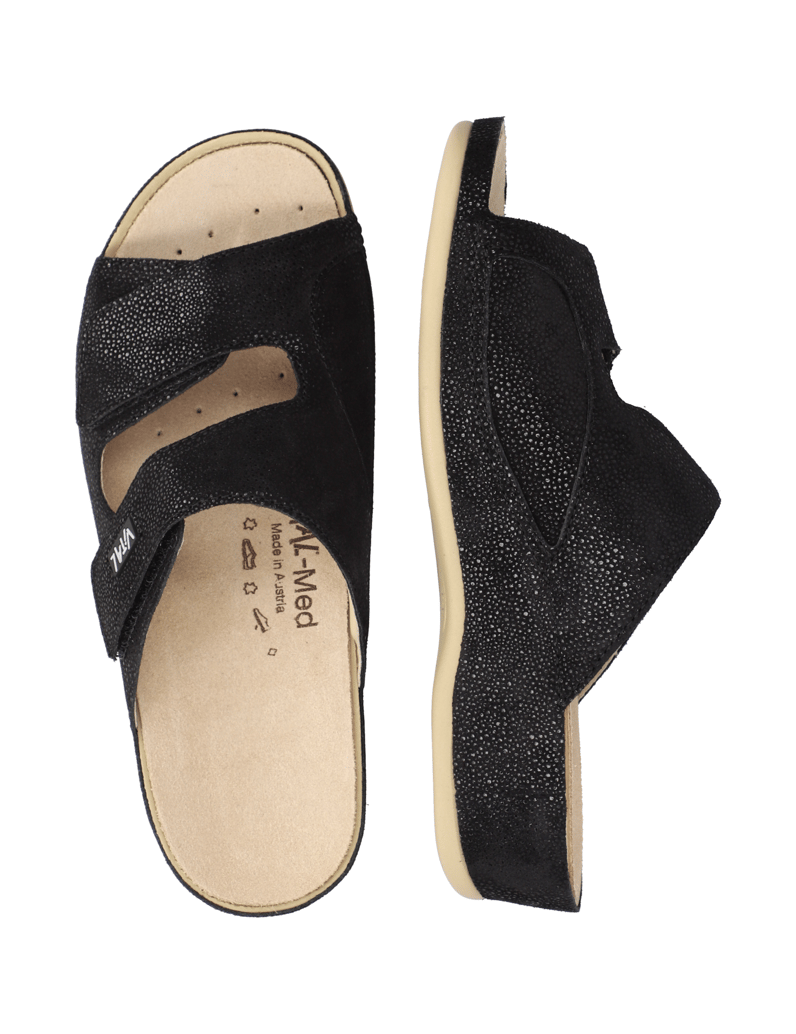 Vital-Glattleder-Hausschuh-schwarz