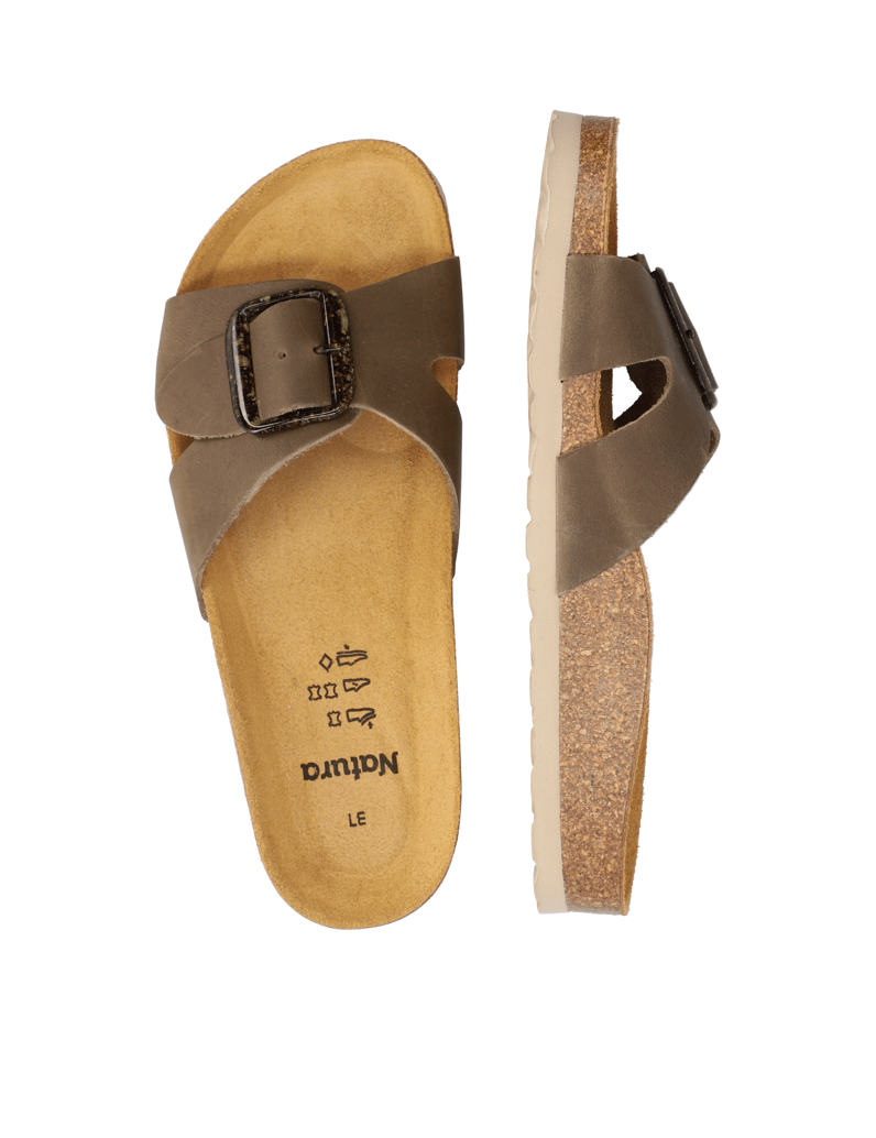 Natura-Glattleder-Pantoffel