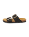 Natura Glattleder Pantoffel schwarz