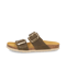 Natura Glattleder Pantoffel oliv