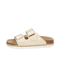 Natura Synthetik Lack Hausschuh beige