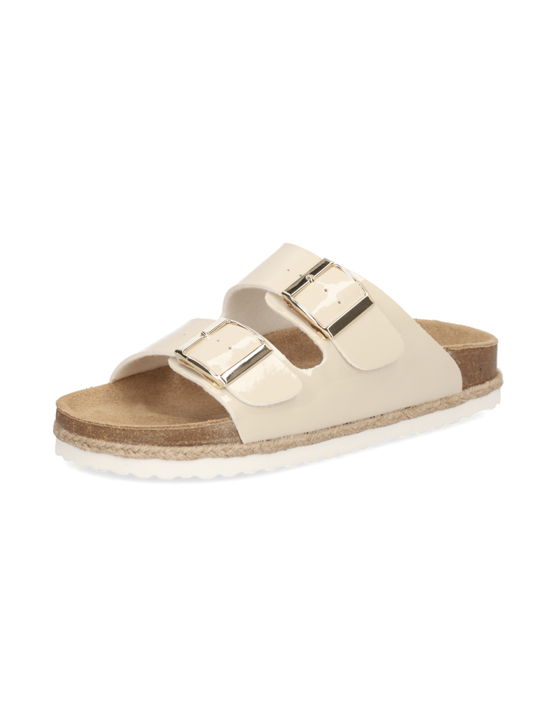 Natura-Synthetik-Lack-Hausschuh-schwarz