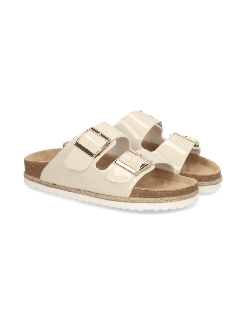 Natura-Synthetik-Lack-Hausschuh-schwarz