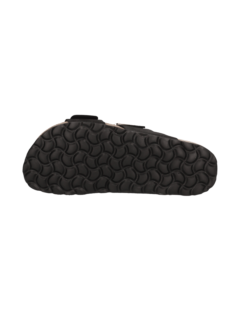 Natura-Veloursleder-Pantoffel-schwarz