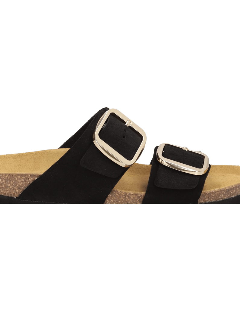 Natura-Veloursleder-Pantoffel-schwarz
