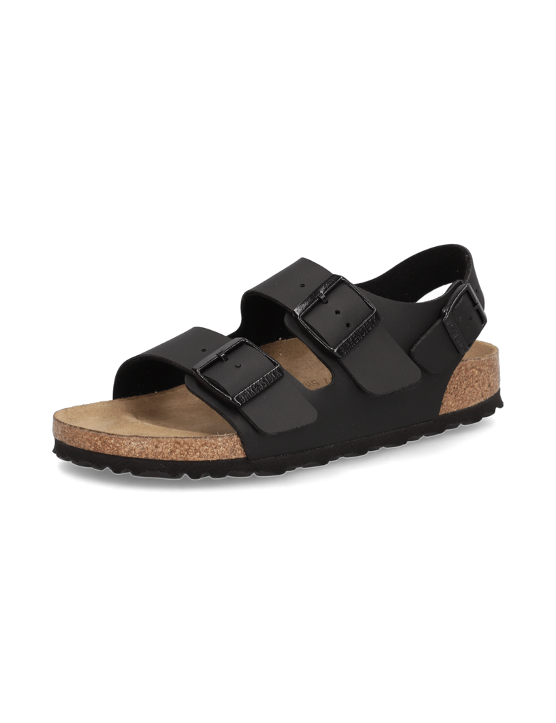 Birkenstock-MILANO-BIRKO-FLOR-schwarz