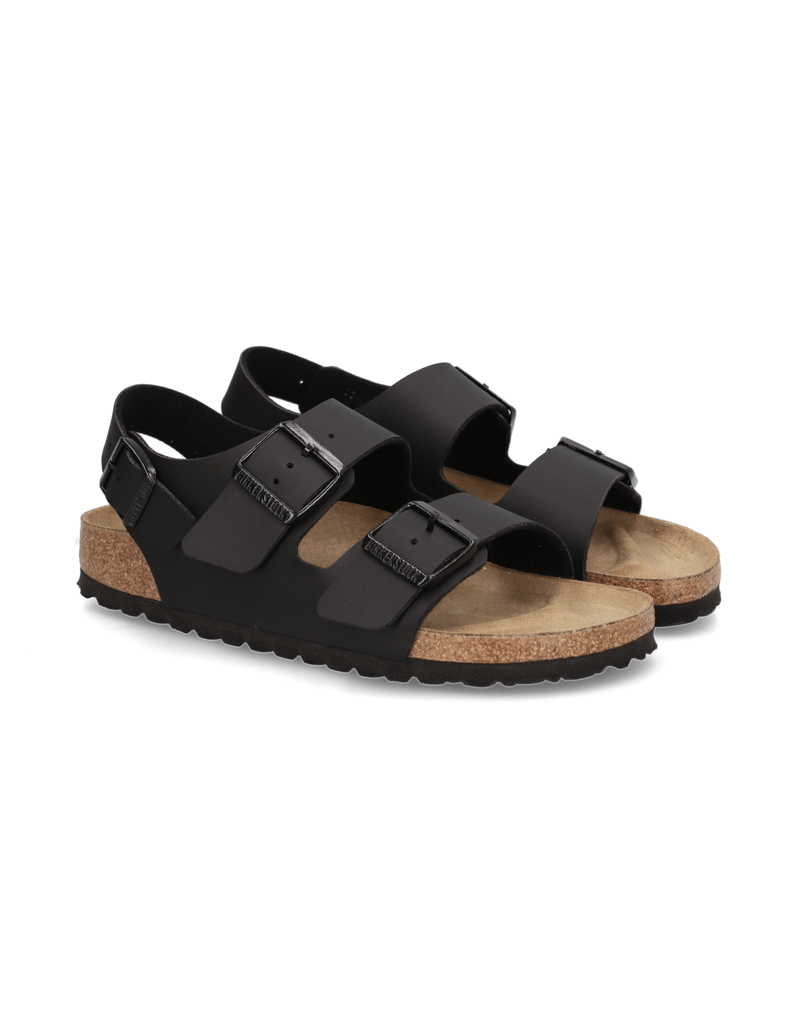 Birkenstock-MILANO-BIRKO-FLOR-schwarz
