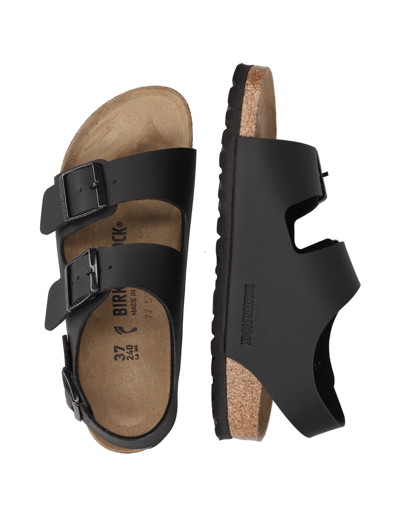 Birkenstock-MILANO-BIRKO-FLOR-schwarz
