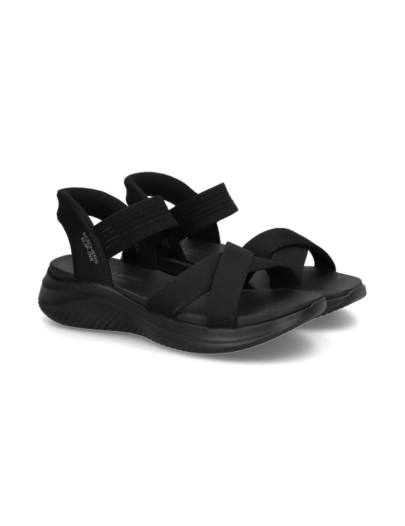 Skechers-SLIP-INS-ULTRA-FLEX-SANDAL-schwarz