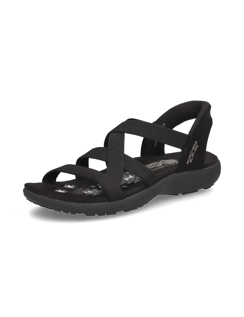 Skechers-SLIP-INS-REGGAE-SLIM-SANDAL-schwarz