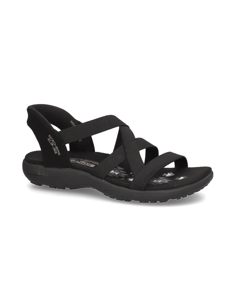 Skechers-SLIP-INS-REGGAE-SLIM-SANDAL-schwarz