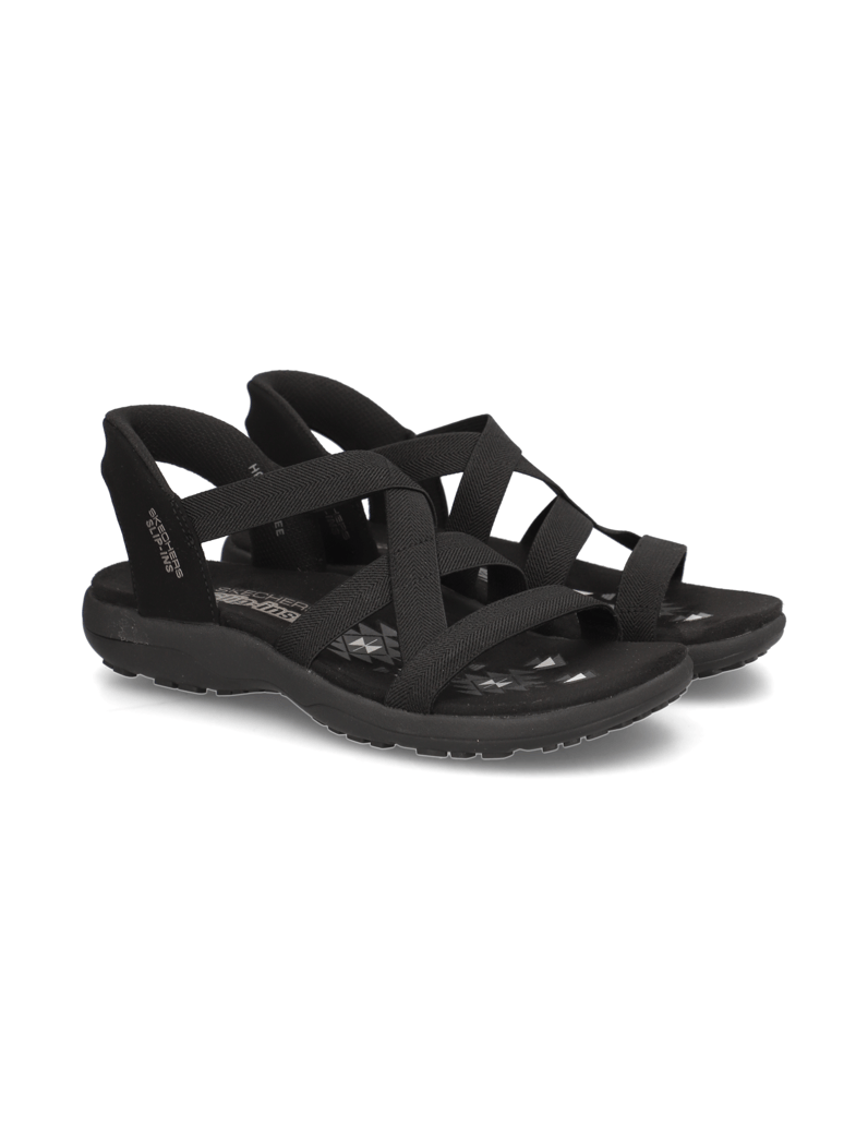 Skechers-SLIP-INS-REGGAE-SLIM-SANDAL-schwarz