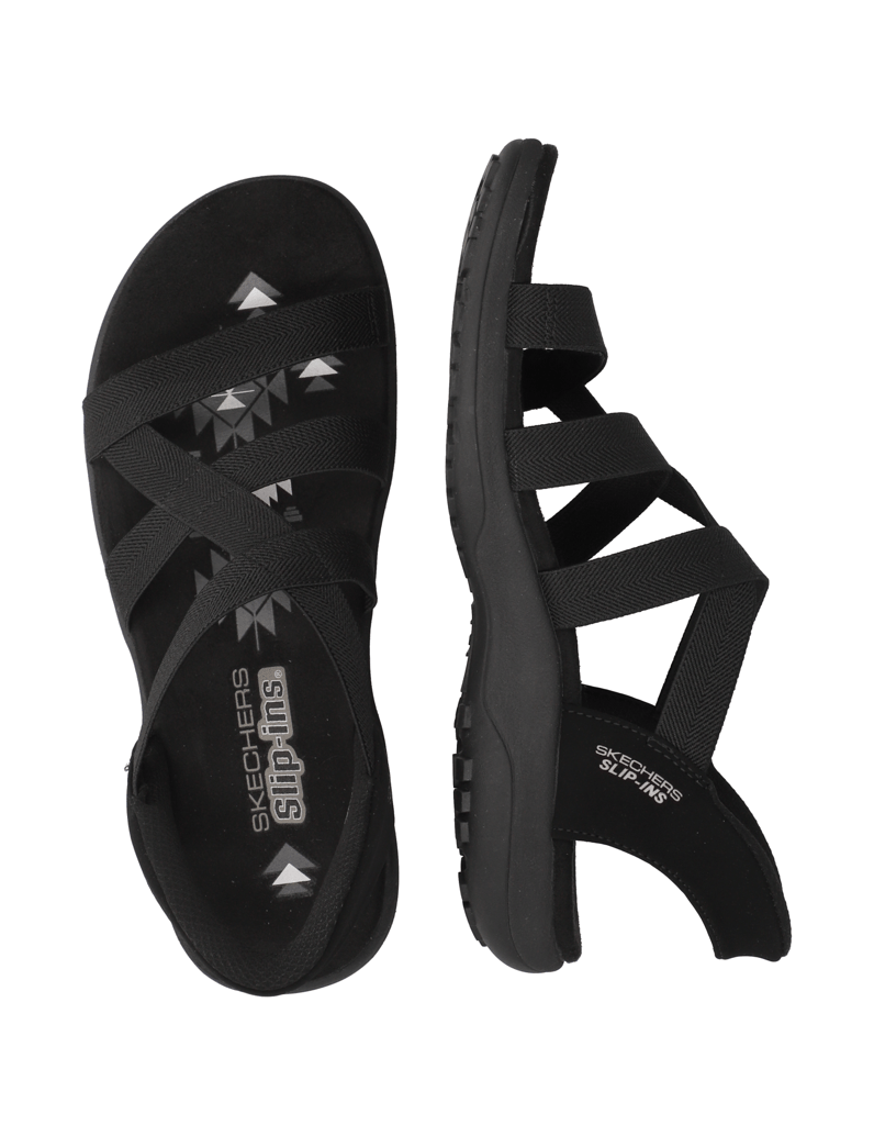 Skechers-SLIP-INS-REGGAE-SLIM-SANDAL-schwarz