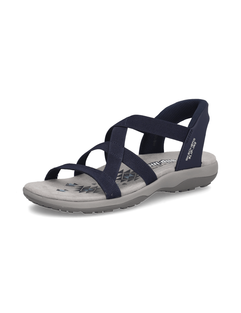 Skechers-SLIP-INS-REGGAE-SLIM-SANDAL-schwarz