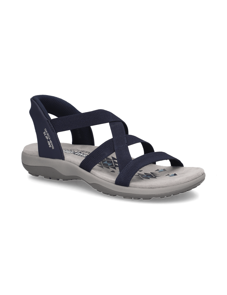 Skechers-SLIP-INS-REGGAE-SLIM-SANDAL-schwarz