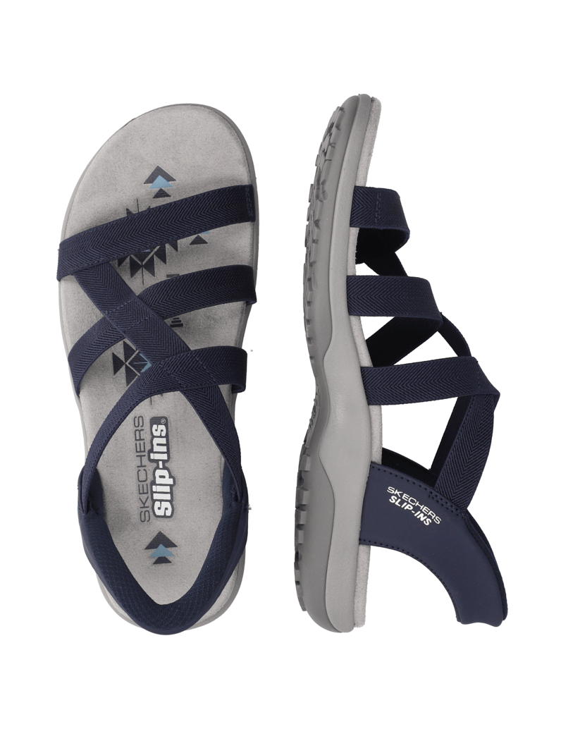 Skechers-SLIP-INS-REGGAE-SLIM-SANDAL-schwarz