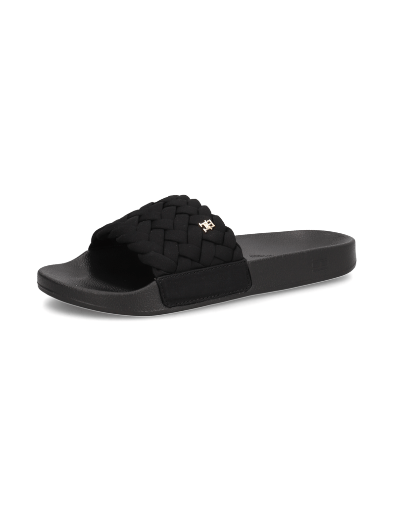 Tommy-Hilfiger-TH-BRAIDED-POOL-SLIDE-BDS-schwarz