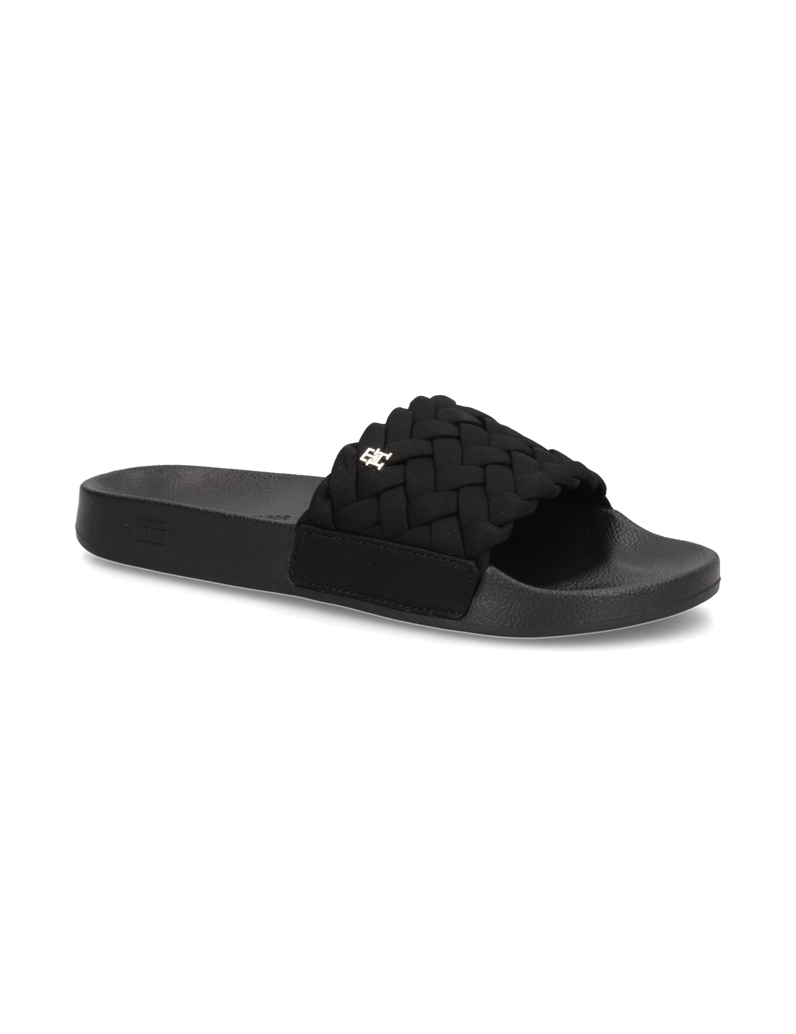 Tommy-Hilfiger-TH-BRAIDED-POOL-SLIDE-BDS-schwarz