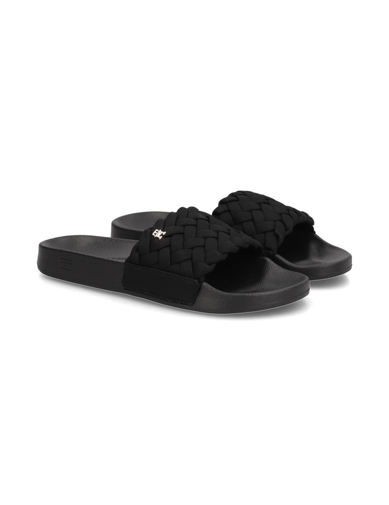 Tommy-Hilfiger-TH-BRAIDED-POOL-SLIDE-BDS-schwarz