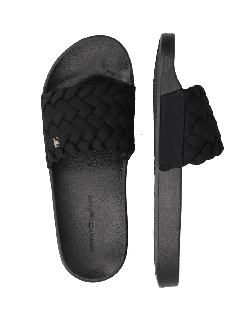 Tommy-Hilfiger-TH-BRAIDED-POOL-SLIDE-BDS-schwarz