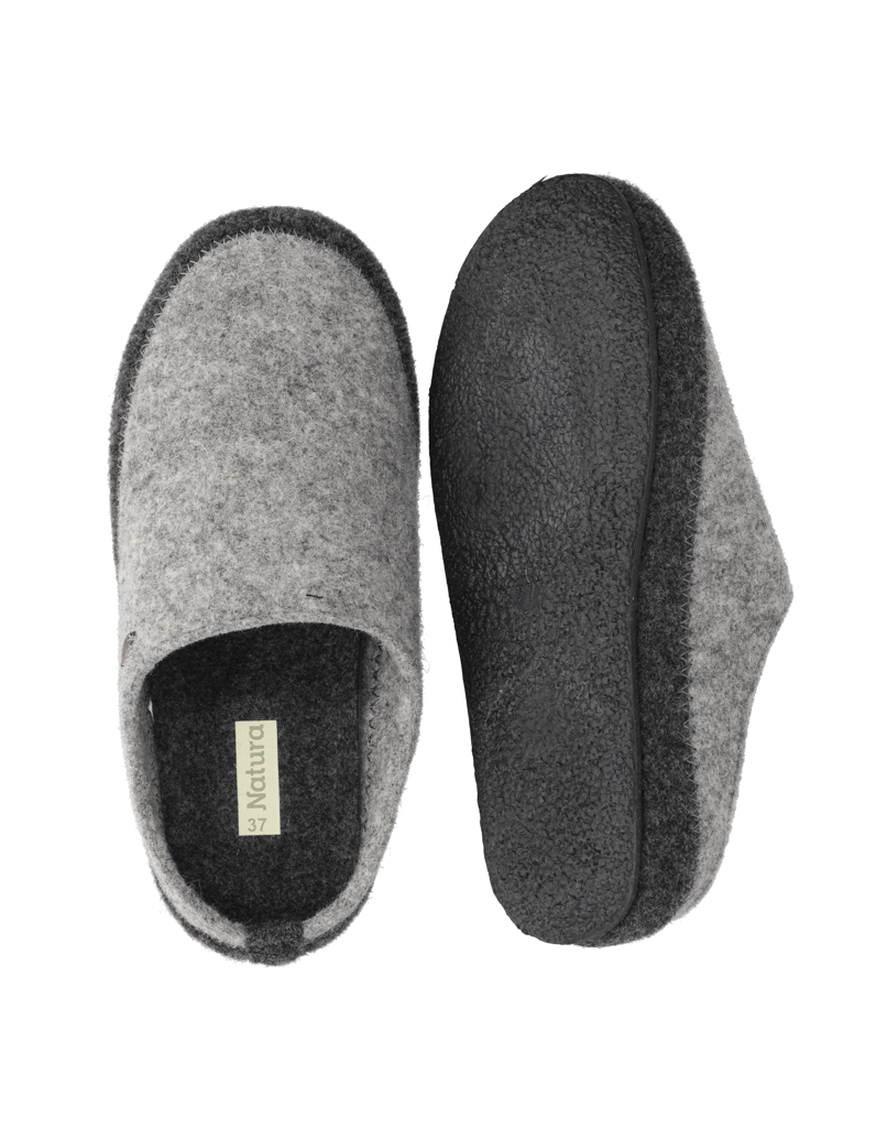 Natura-Hausschuh-grau