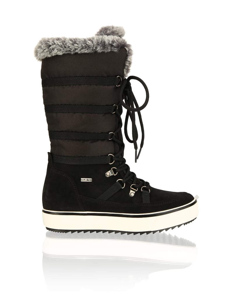 Polaris-Nubukleder-Snowboot-schwarz