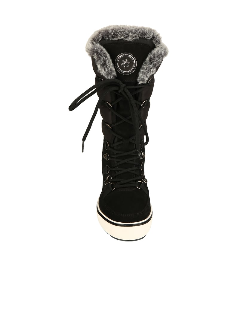 Polaris-Nubukleder-Snowboot-schwarz