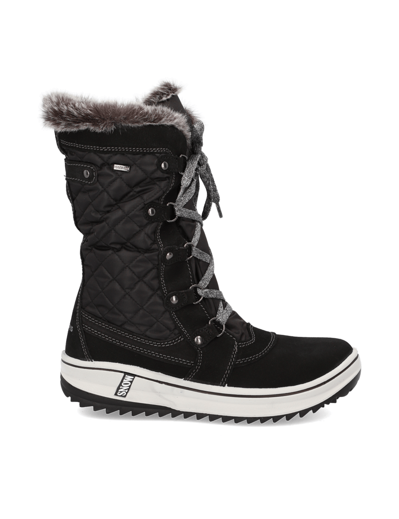 Polaris-Lederkombination-Snowboot-schwarz