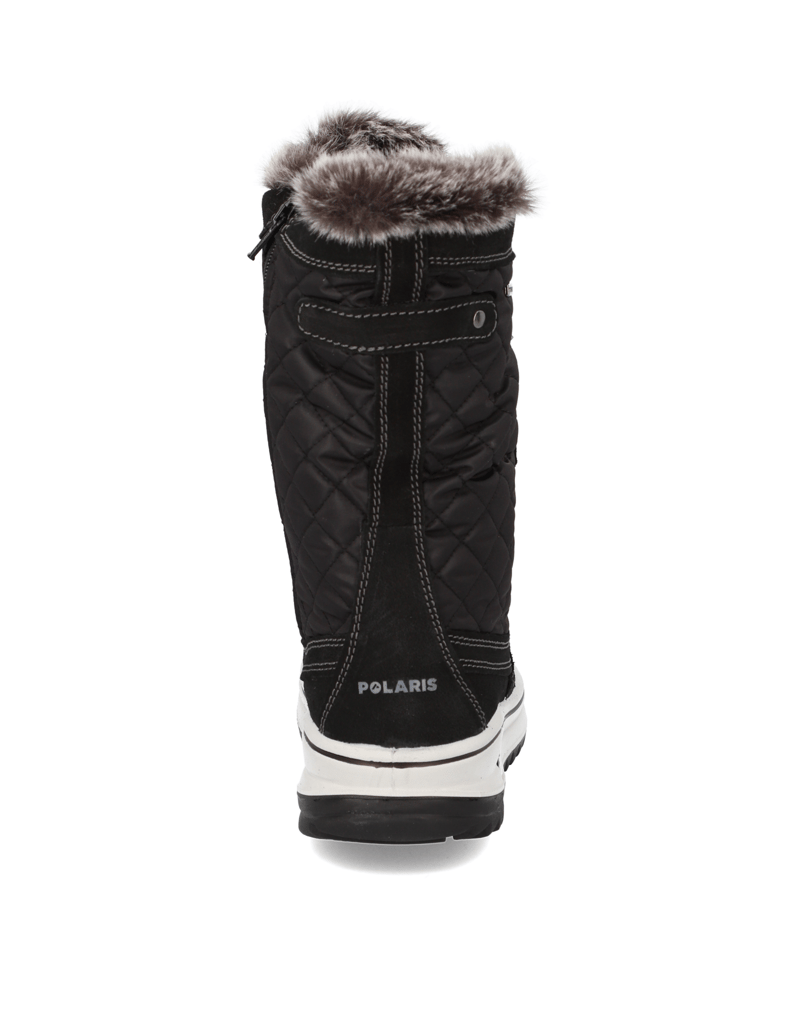 Polaris-Lederkombination-Snowboot-schwarz