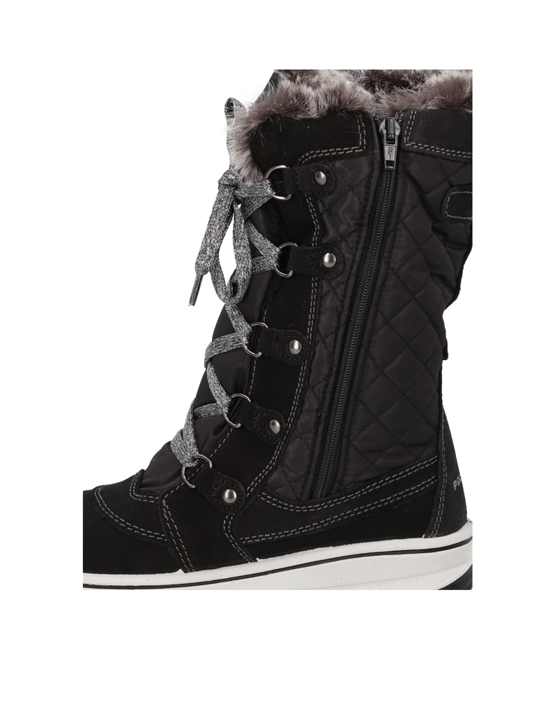 Polaris-Lederkombination-Snowboot-schwarz