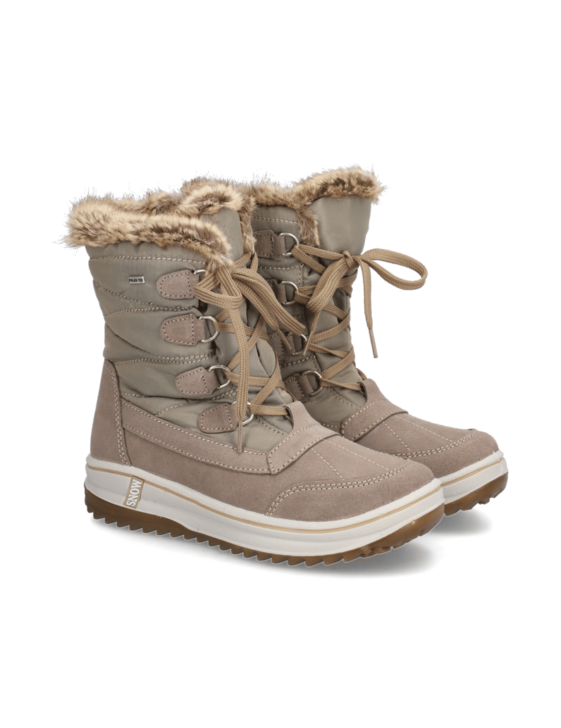 Polaris-Lederkombination-Snowboot-beige