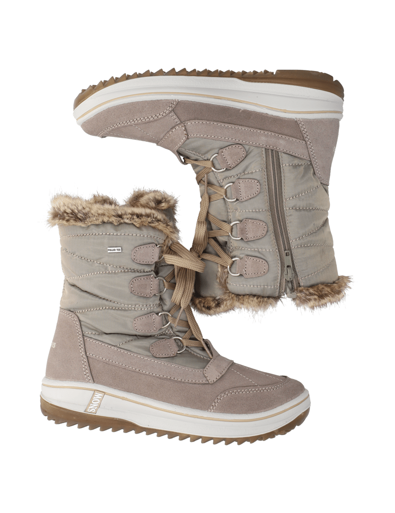 Polaris-Lederkombination-Snowboot-beige
