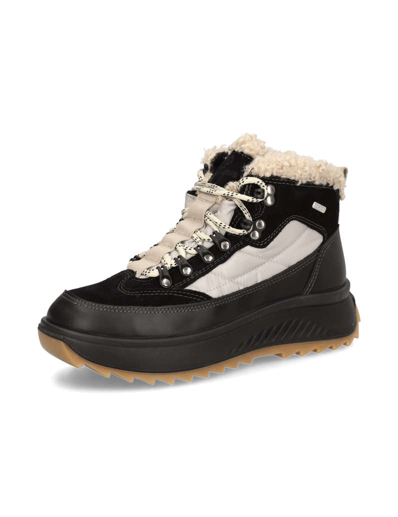 Polaris-Glattleder-Snowboot-schwarz
