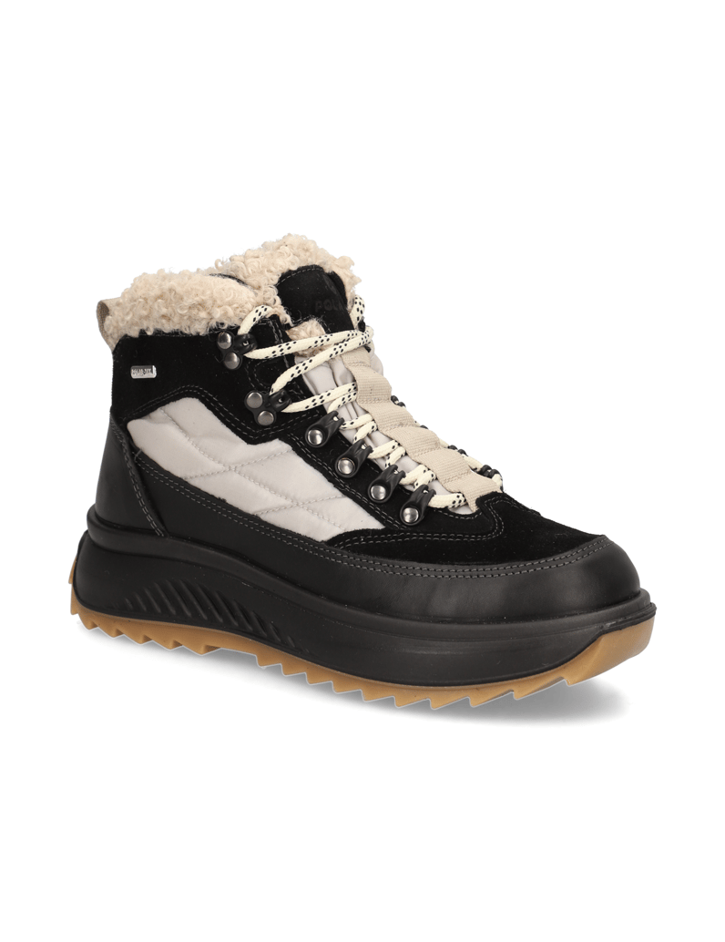 Polaris-Glattleder-Snowboot-schwarz