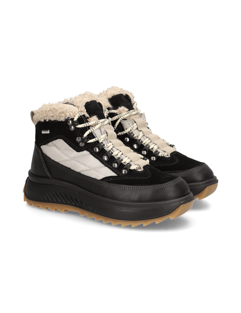 Polaris-Glattleder-Snowboot-schwarz