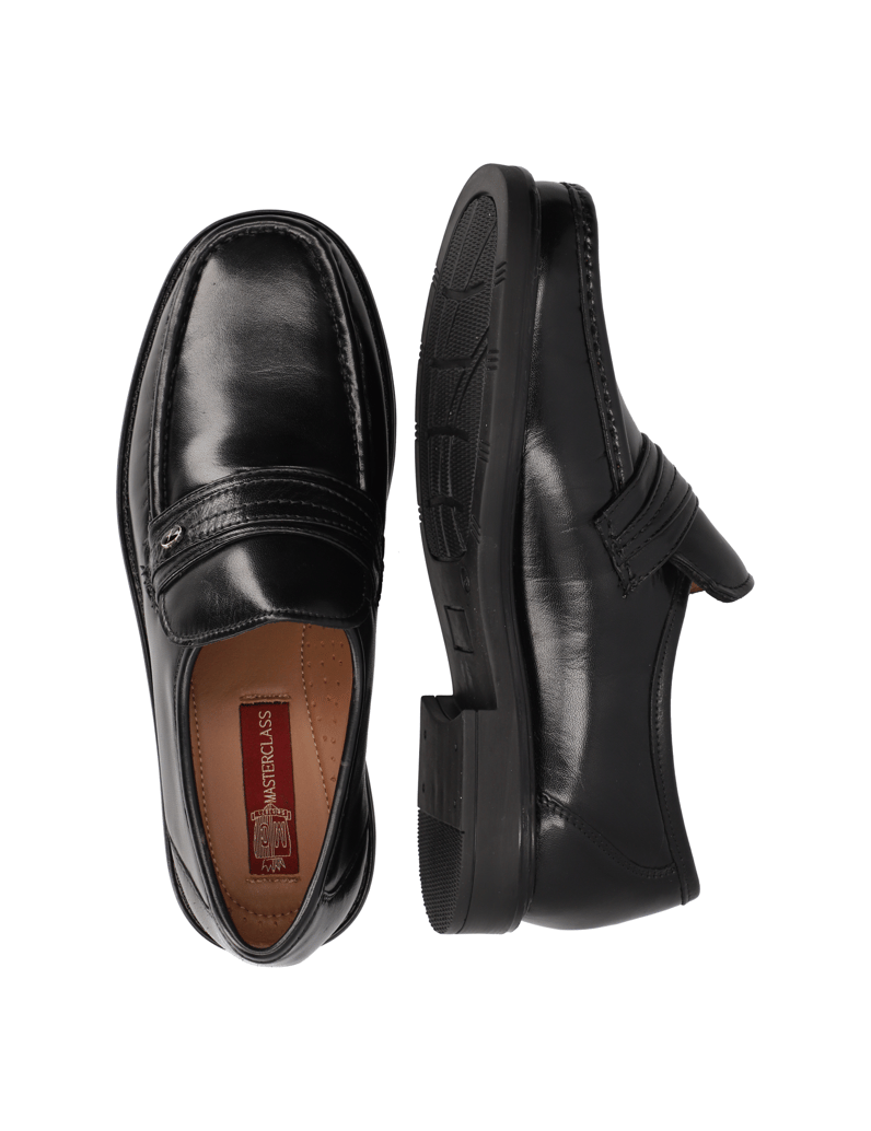 Master-Class-Glattleder-Slipper-schwarz