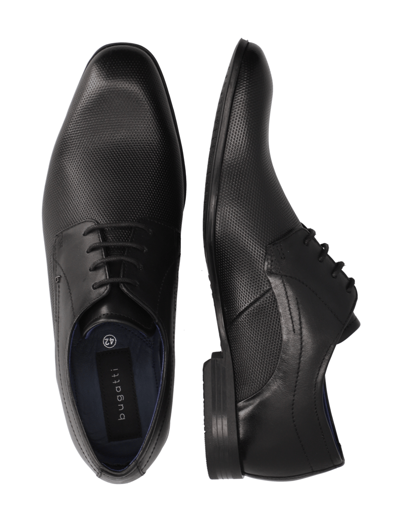 BUGATTI-eleganter-Schnürer-schwarz