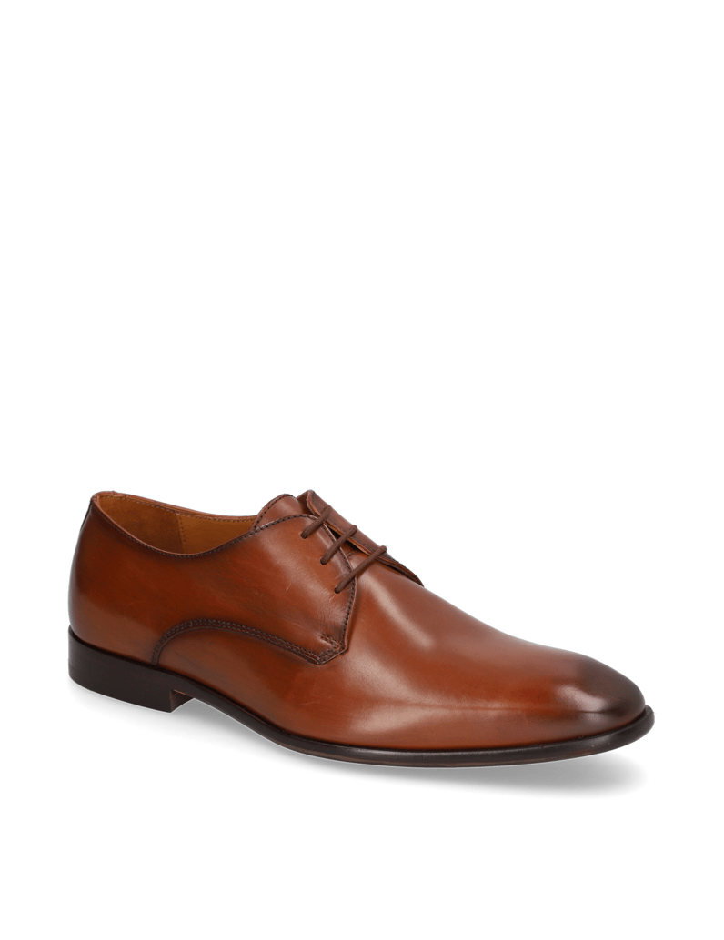 Kalman-&-Kalman-Glattleder-Schnürer-elegant-cognac