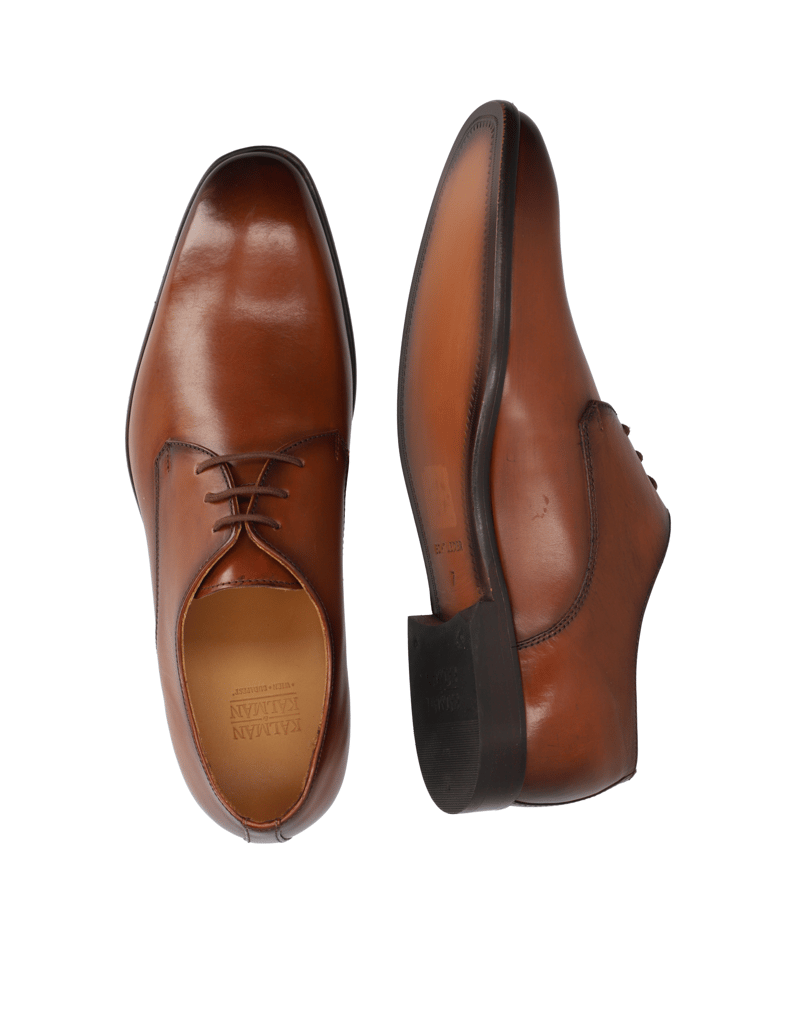 Kalman-&-Kalman-Glattleder-Schnürer-elegant-cognac
