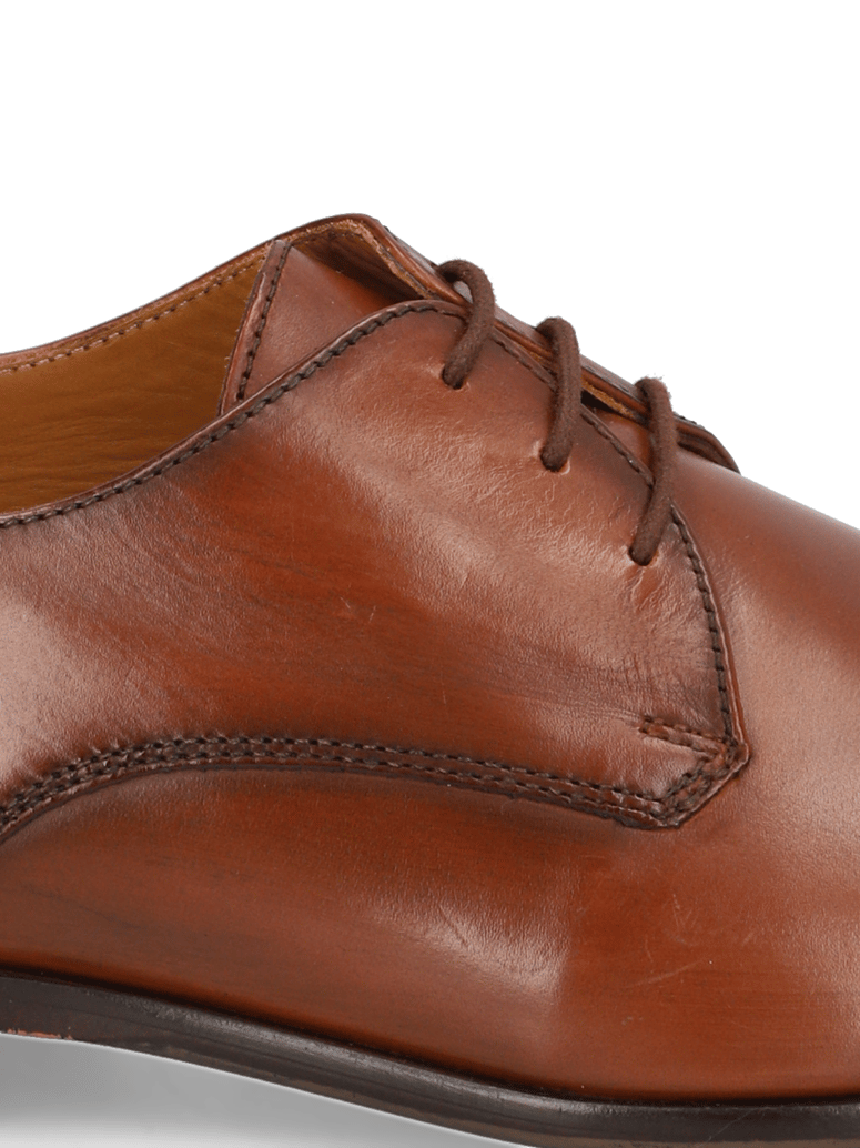 Kalman-&-Kalman-Glattleder-Schnürer-elegant-cognac