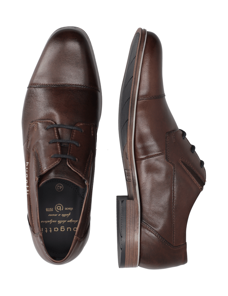 BUGATTI-eleganter-Schnürer-schwarz