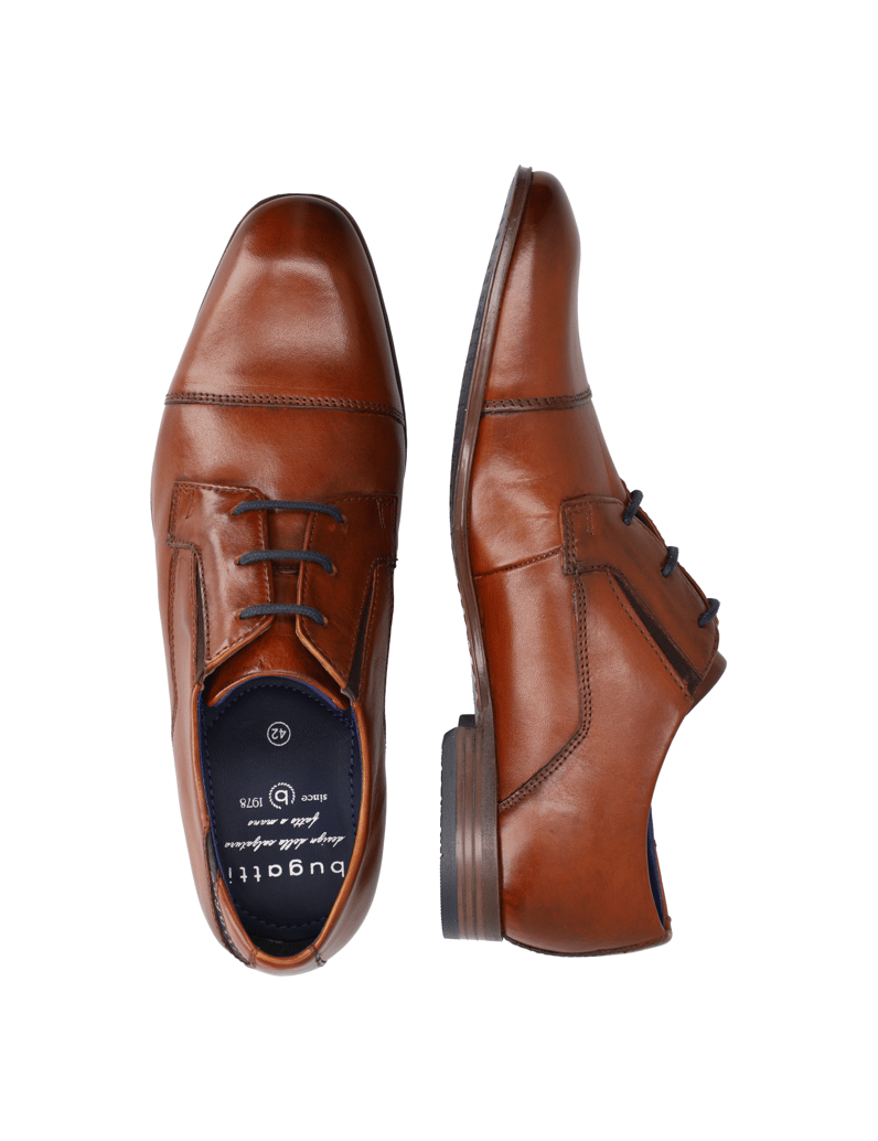 BUGATTI-Schnürer-elegant-cognac