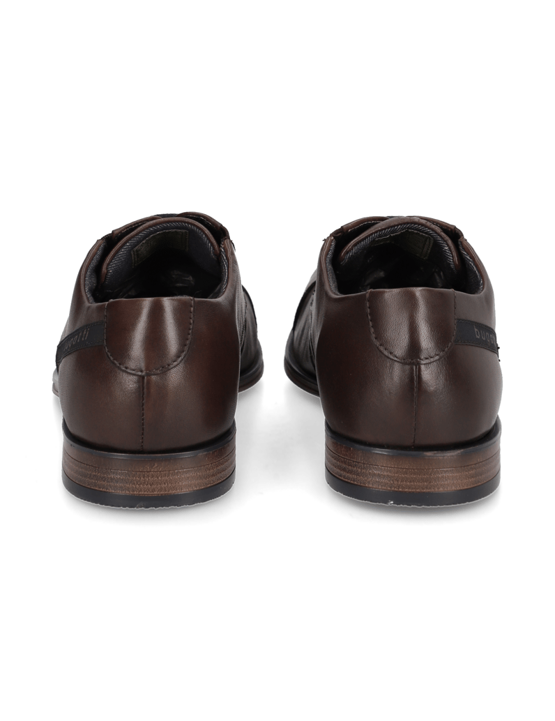 BUGATTI-Glattleder-Schnürer-elegant-braun